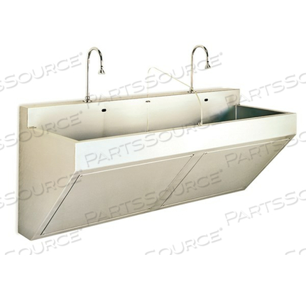 COMPACT SCRUB SINK: TWO STATION 60 X 23 X 23" (1524 X 584 X 584) 