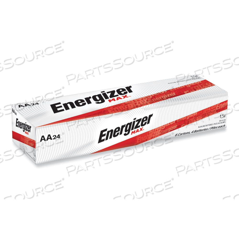 MAX AA ALKALINE BATTERIES, 1.5 V, 4/PACK, 6 PACKS/BOX 