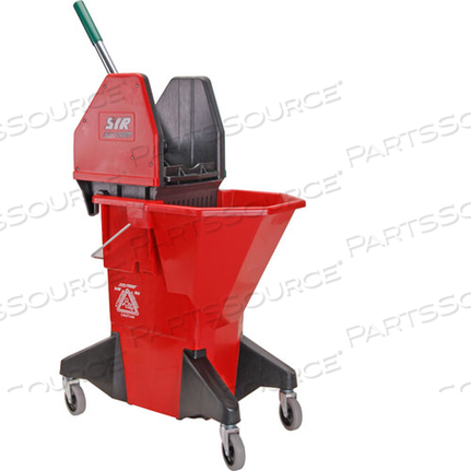 BUCKET, MOP, RED, W/GRN WRINGR by Enterprise Manufacturing Inc