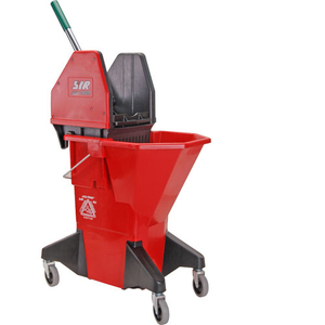 BUCKET, MOP, RED, W/GRN WRINGR by Enterprise Manufacturing Inc
