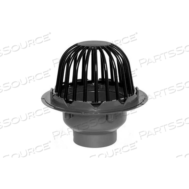 PVC ROOF DRAIN W/ABS DOME AND GUARD 6 by Oatey