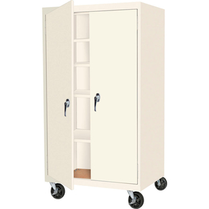 MOBILE STORAGE CABINET ASSEMBLED 36X24X78 PUTTY by Steel Cabinets USA, Inc