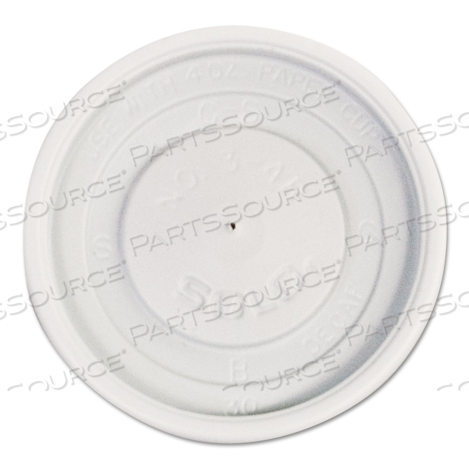 POLYSTYRENE VENTED HOT CUP LIDS, FITS 4 OZ CUPS, WHITE by Solo