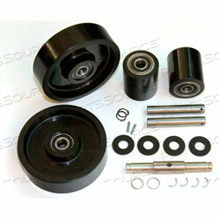 COMPLETE WHEEL KIT FOR MANUAL PALLET JACK - FITS DAYTON MODEL # 4YX97 by GPS - Generic Parts Service