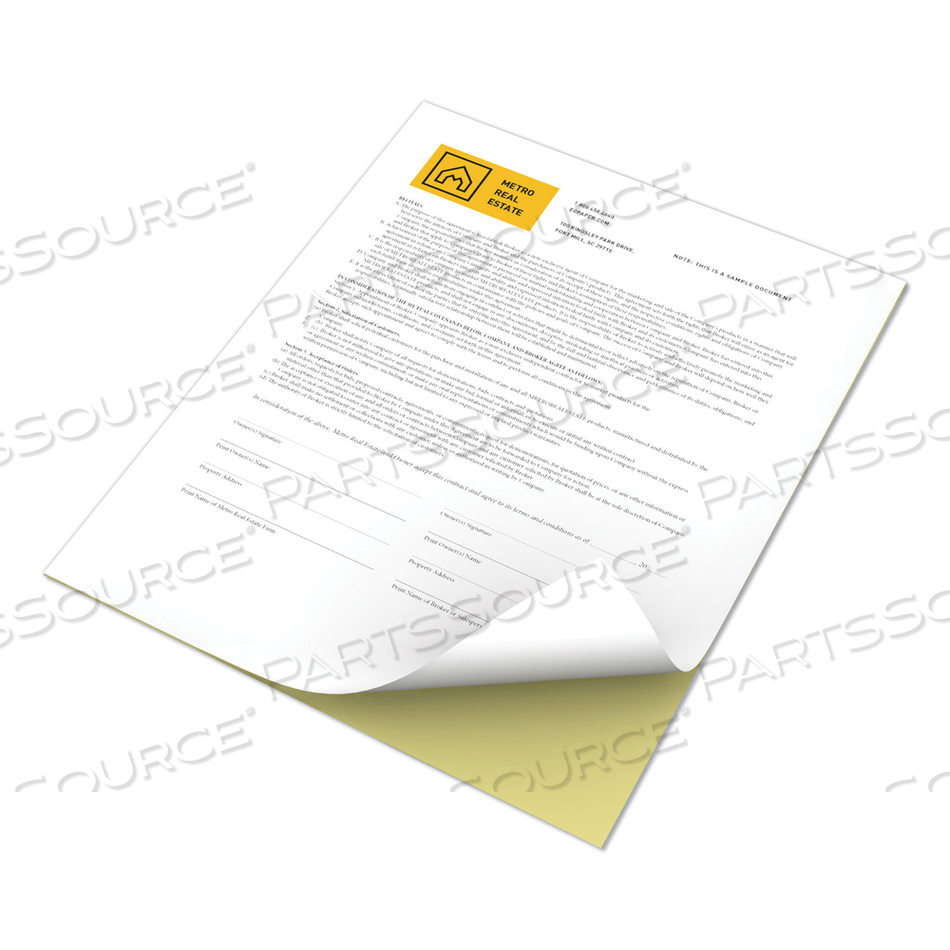 REVOLUTION DIGITAL CARBONLESS PAPER, 2-PART, 8.5 X 11, CANARY/WHITE by Xerox