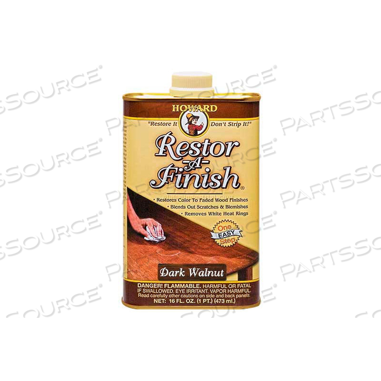 RESTOR-A-FINISH DARK WALNUT 16 OZ. CAN 6/CASE by Howard Products, Inc