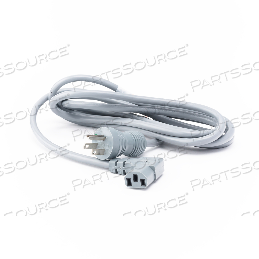 10FT L 0.34IN DIA GRAY JACKET HOSPITAL GRADE POWER CORD by Webber Electronics 10FT L 0.34IN DIA GRAY JACKET HOSPITAL GRADE POWER CORD by Webber Electronics