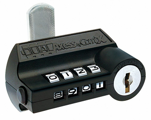 COMBINATION CAM LOCK WITH KEY OVERRIDE by CompX