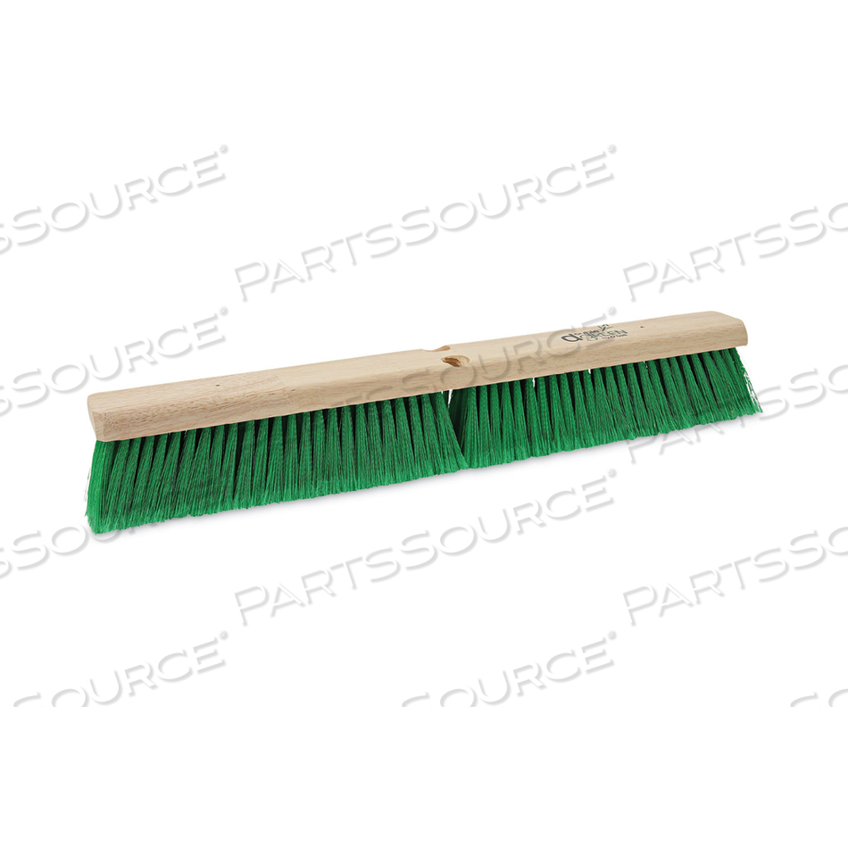 FLOOR BROOM HEAD, 3" GREEN FLAGGED RECYCLED PET PLASTIC BRISTLES, 24" BRUSH by Boardwalk FLOOR BROOM HEAD, 3" GREEN FLAGGED RECYCLED PET PLASTIC BRISTLES, 24" BRUSH by Boardwalk
