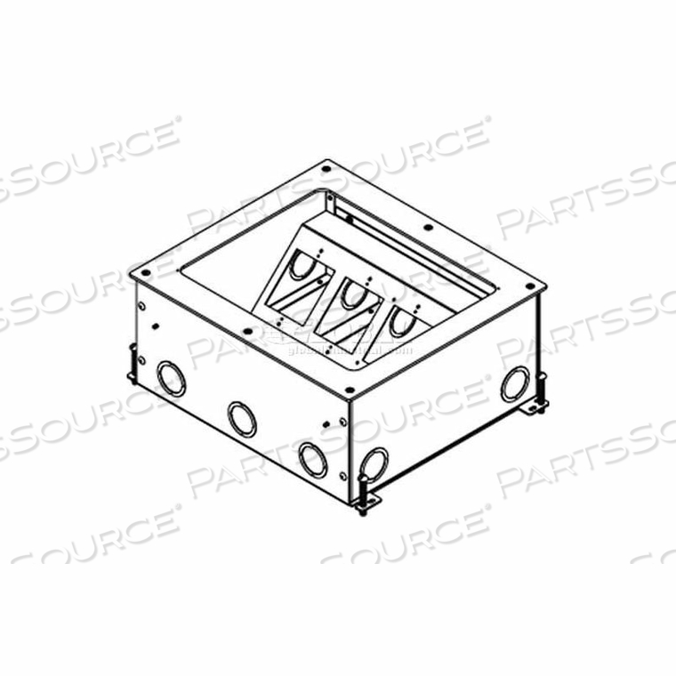 RFB11 FLOOR BOX 11-GANG RECESSED FLOOR BOX 