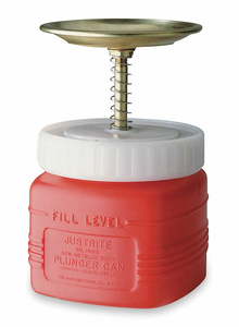 PLUNGER CAN 1 QT. POLYETHYLENE RED by Justrite