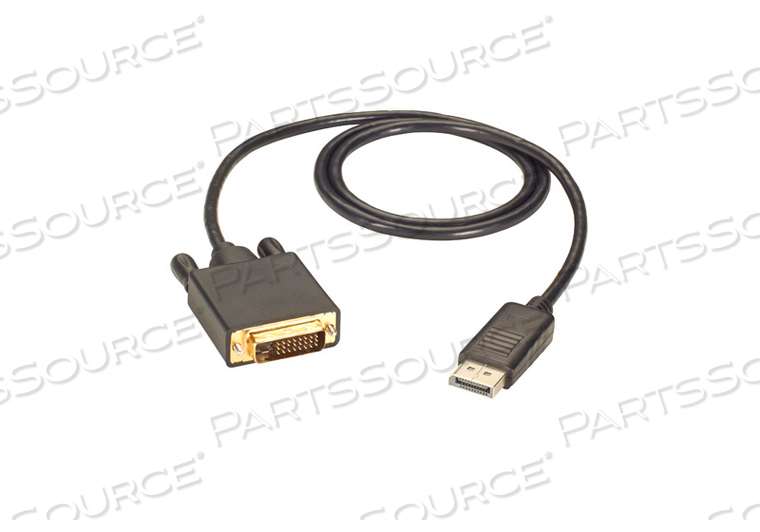 DISPLAY PORT TO DVI CABLE, BLACK, MALE, 15 FT, MEETS ROHS 