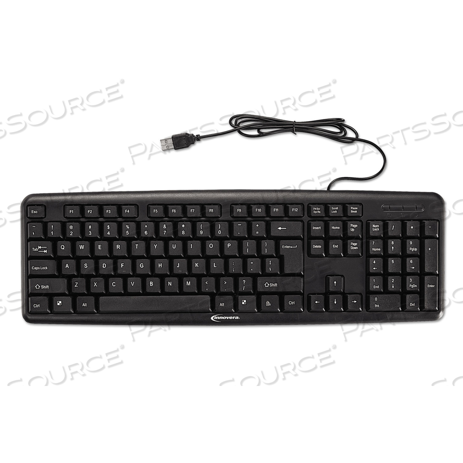 SLIMLINE KEYBOARD, USB, BLACK 