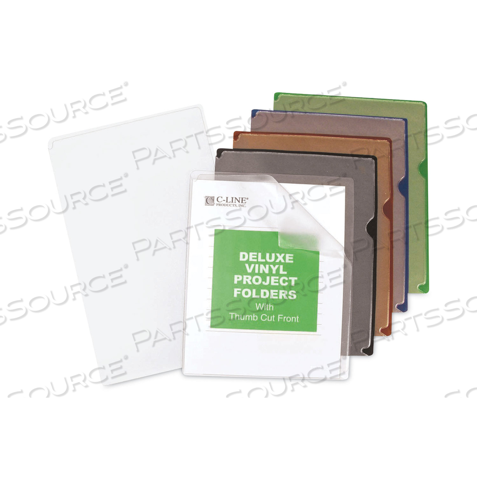 DELUXE VINYL PROJECT FOLDERS, LETTER SIZE, ASSORTED COLORS by C-Line DELUXE VINYL PROJECT FOLDERS, LETTER SIZE, ASSORTED COLORS by C-Line