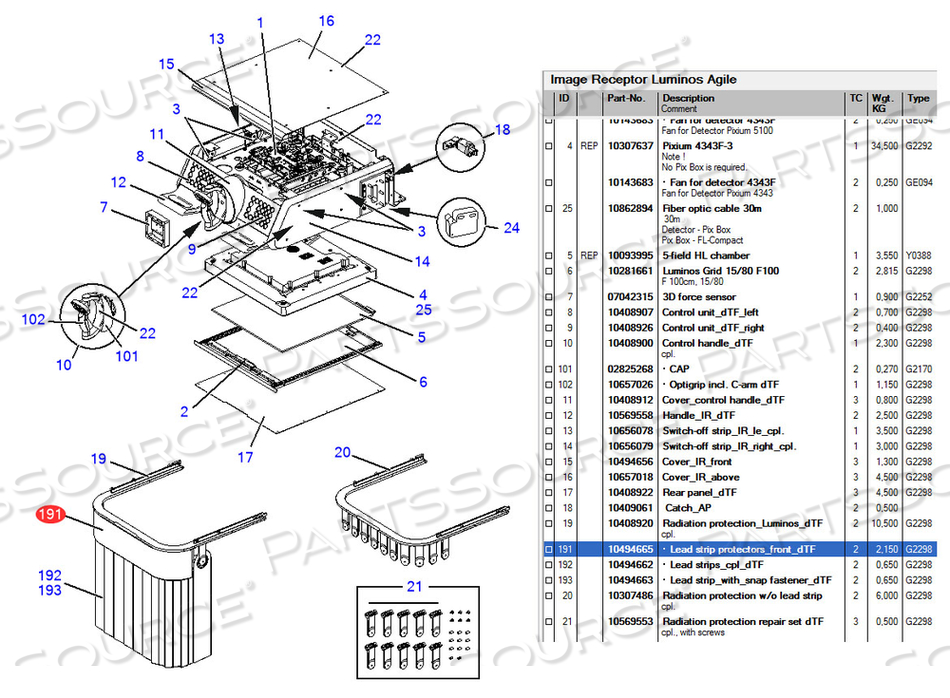 FRONT LEAD STRIP PROTECTOR by Siemens Medical Solutions