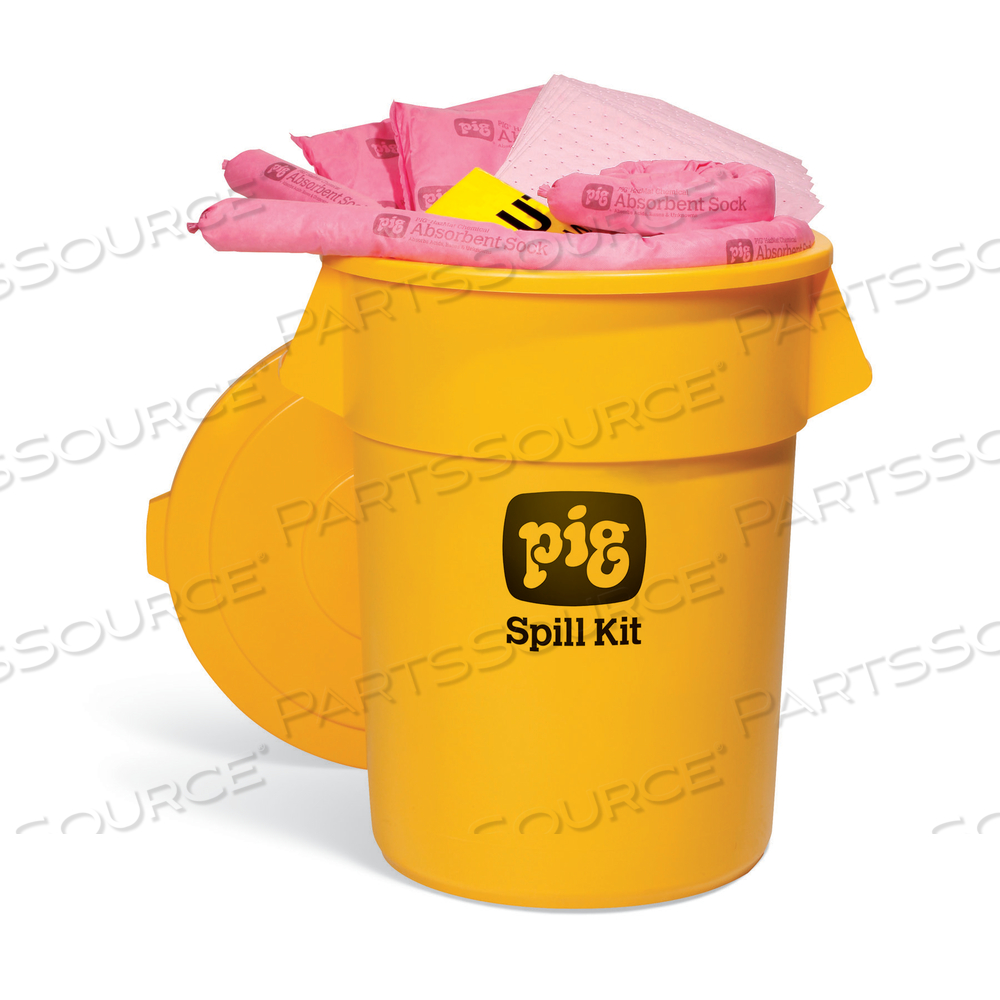 PIG HAZMAT SPILL KIT IN 55-GALLON HIGH-VISIBILITY ECONOMY CONTAINER by New Pig Corporation PIG HAZMAT SPILL KIT IN 55-GALLON HIGH-VISIBILITY ECONOMY CONTAINER by New Pig Corporation