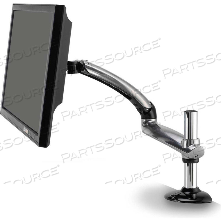 FREEDOM ARM ARTICULATING SINGLE MONITOR ARM, SILVER 