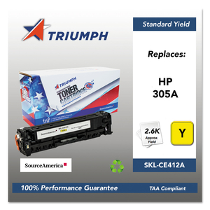 751000NSH1286 REMANUFACTURED CE412A (305A) TONER, 2,600 PAGE-YIELD, YELLOW by Triumph
