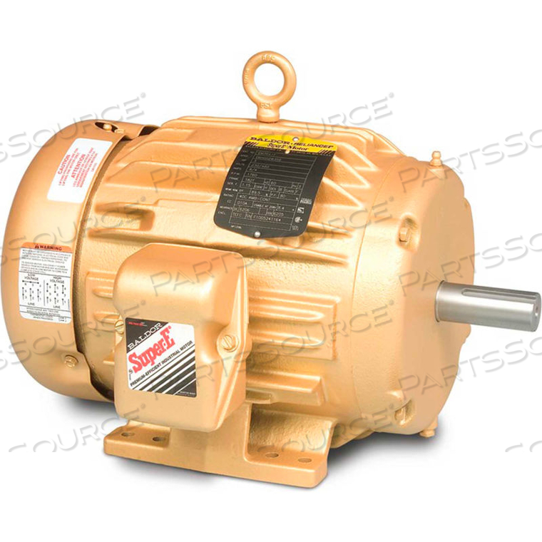 3-PHASE MOTOR, 5 HP, 1750 RPM, 184T FRAME, FOOT MOUNT, TEFC, 575 VOLTS by BALDOR