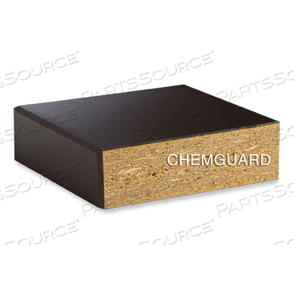 CLASSROOM SCIENCE TABLE, 60W X 24D X 30H, BLACK CHEMGUARD HIGH PRESSURE LAMINATE (HPL) TOP, MAPLE BASE 