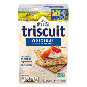 CRACKERS ORIGINAL WITH SEA SALT, 8.5 OZ BOX, 4 BOXES/PACK by Triscuit