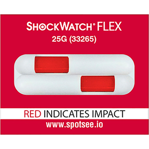 SPOTSEE FLEX DOUBLE TUBE IMPACT INDICATORS, 25G RANGE, 100/BOX by Shockwatch Inc