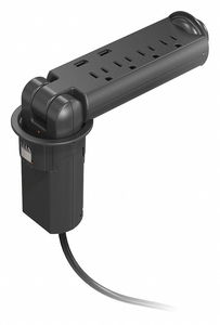 SURGE PROTECTOR OUTLET STRIP, 10 FT, 12 A, 125 VAC, 14 AWG, NEMA 5-15P TO NEMA 5-15R, BLACK by Balt