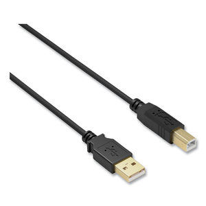 USB PRINTER CABLE, GOLD-PLATED CONNECTORS, 7 FT, BLACK by NXT Technologies