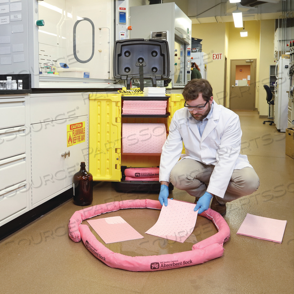 PIG HAZMAT QUICK-RESPONSE HIGH-VISIBILITY SPILL CART by New Pig Corporation