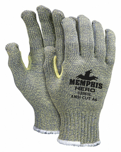 MCR SAFETY CUT PRO HERO A6, 7 GAUGE, REGULAR WEIGHT, KEVLAR/STAINLESS/NYLON SHELL, XS-XXL, ANSI CUT LEVEL A6, ABRASION 3, HEAT 3, DEXTERITY  by MCR Safety