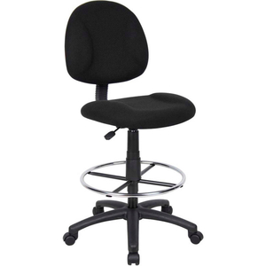 INTERION DRAFTING STOOL - FABRIC - BLACK by Boss