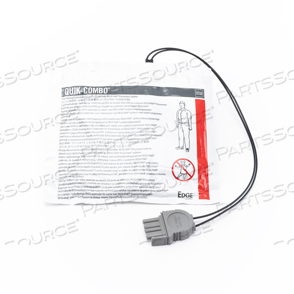 EDGE SYSTEM ELECTRODES WITH QUICK-COMBO CONNECTOR AND REDI-PAK PRECONNECT SYSTEM by Physio-Control EDGE SYSTEM ELECTRODES WITH QUICK-COMBO CONNECTOR AND REDI-PAK PRECONNECT SYSTEM by Physio-Control