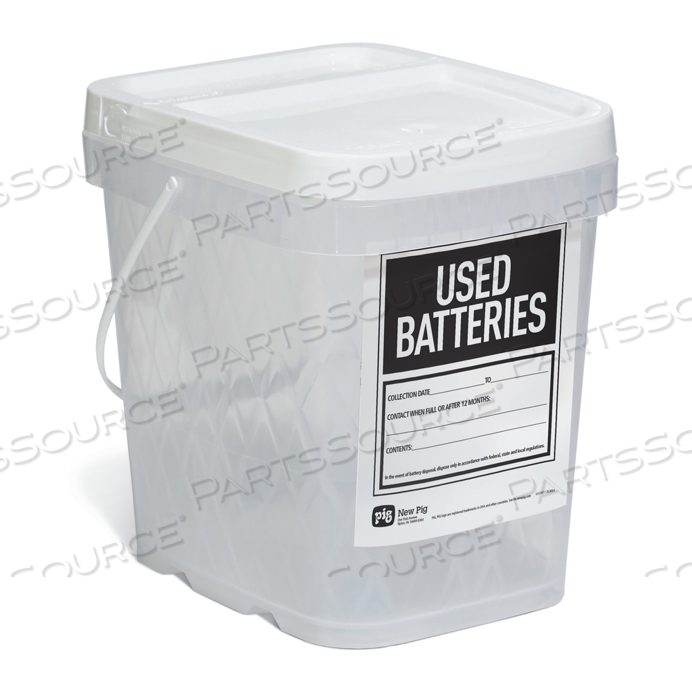 USED BATTERY CONTAINER by New Pig Corporation USED BATTERY CONTAINER by New Pig Corporation