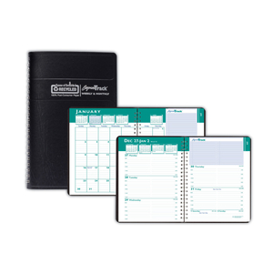 EXPRESS TRACK RECYCLED WEEKLY APPOINTMENT BOOK/MONTHLY PLANNER, 8 X 5, BLACK COVER, 13-MONTH (JAN TO JAN): 2023 TO 2024 by House Of Doolittle