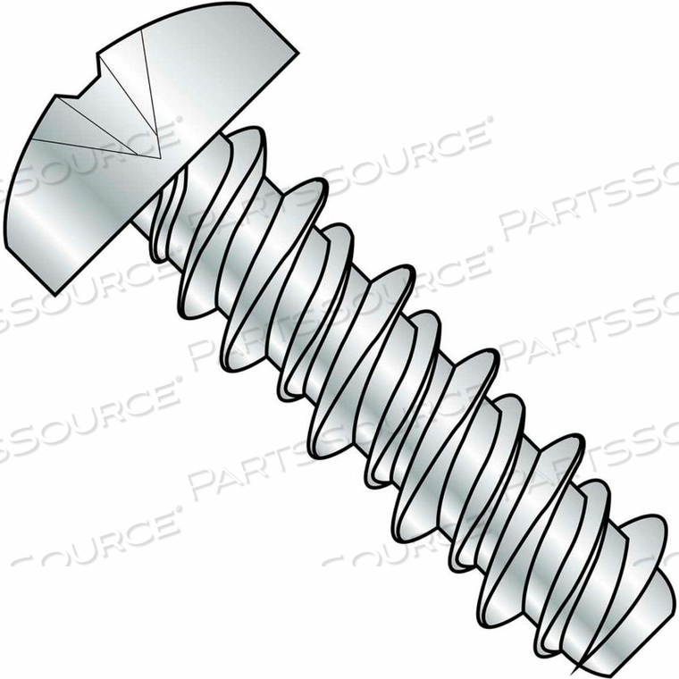 #4 X 3/8 #3HD PHILLIPS PAN HIGH LOW SCREW FULLY THREADED ZINC BAKE - PKG OF 10000 