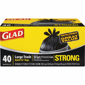 TRASH BAG 30 GAL. PK40 by Glad TRASH BAG 30 GAL. PK40 by Glad