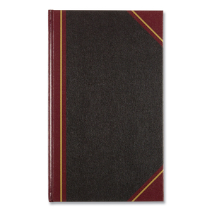 TEXTHIDE EYE-EASE RECORD BOOK, BLACK/BURGUNDY/GOLD COVER, 14.25 X 8.75 SHEETS, 300 SHEETS/BOOK by National