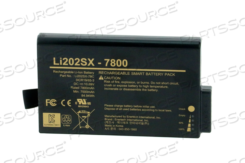 BATTERY, RECHARGEABLE LI-ION, 10.8V, 7.2 AH 