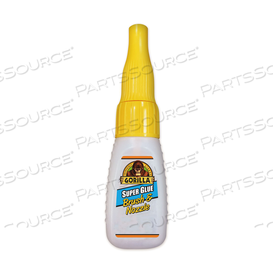 SUPER GLUE WITH BRUSH AND NOZZLE APPLICATORS, 0.35 OZ, DRIES CLEAR by Gorilla Glue