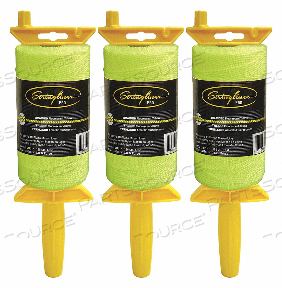 MASONS LINE REEL BRAIDED 1000 FT L PK3 by Stringliner