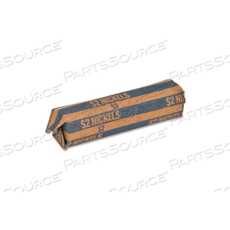 FLAT COIN WRAPPER, $2 NICKELS CAPACITY, PRICE PACK OF 1000 by Sparco Products