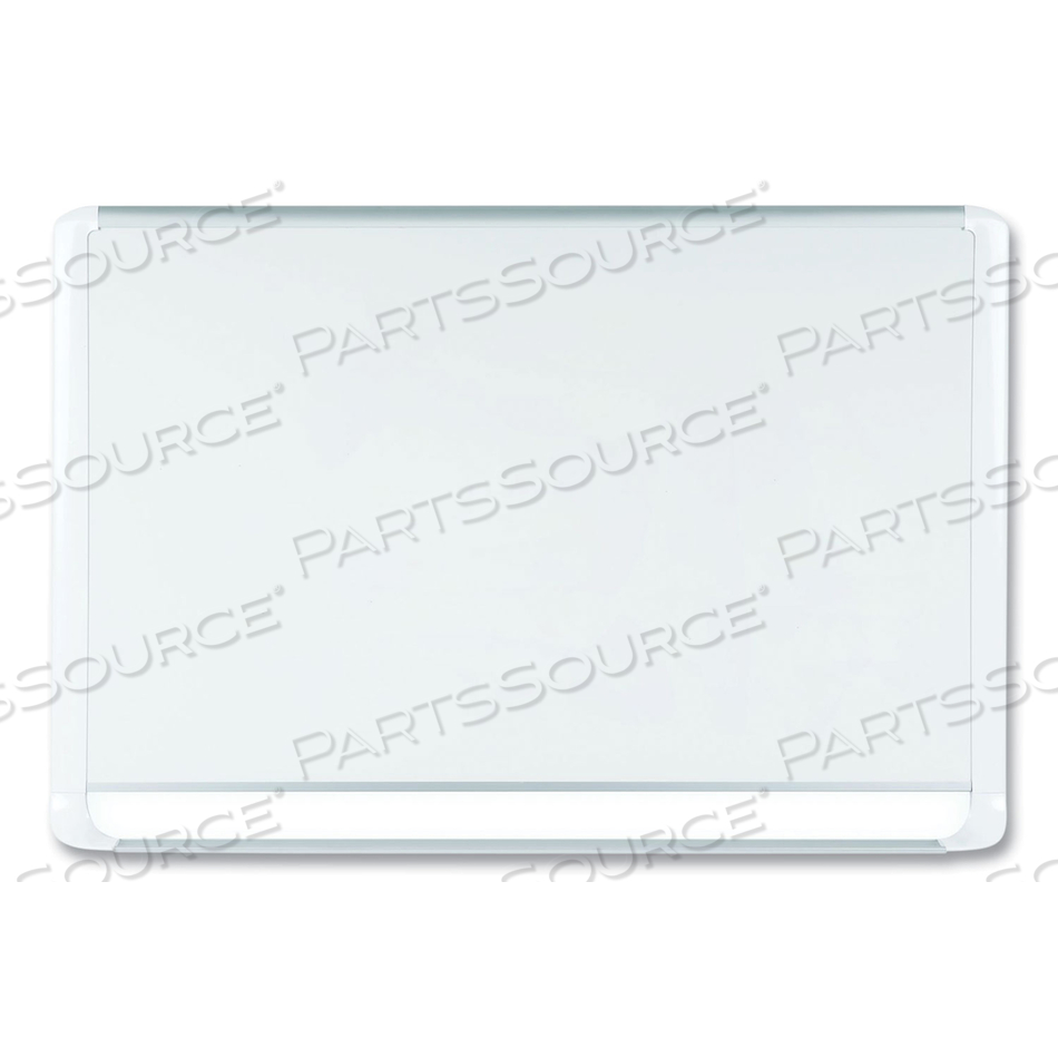 LACQUERED STEEL MAGNETIC DRY ERASE BOARD, 36 X 48, SILVER/WHITE by MasterVision