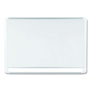 LACQUERED STEEL MAGNETIC DRY ERASE BOARD, 36 X 48, SILVER/WHITE by MasterVision