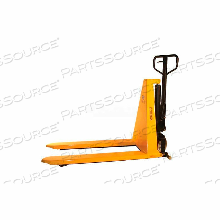 NON-TELESCOPING MANUAL HIGH LIFT PALLET TRUCK 2200 LB. 21" FORKS by Wesco NON-TELESCOPING MANUAL HIGH LIFT PALLET TRUCK 2200 LB. 21" FORKS by Wesco