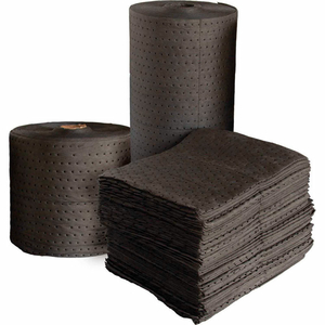 UNIVERSAL FINE FIBER ABSORBENT PADS, HEAVY WEIGHT, 18" X 15", GRAY, 100/BALE by Meltblown Technologies UNIVERSAL FINE FIBER ABSORBENT PADS, HEAVY WEIGHT, 18" X 15", GRAY, 100/BALE by Meltblown Technologies