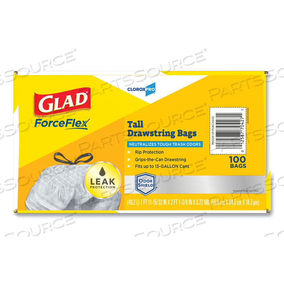 TRASH BAG 13 GAL. WHITE PK100 by Glad TRASH BAG 13 GAL. WHITE PK100 by Glad