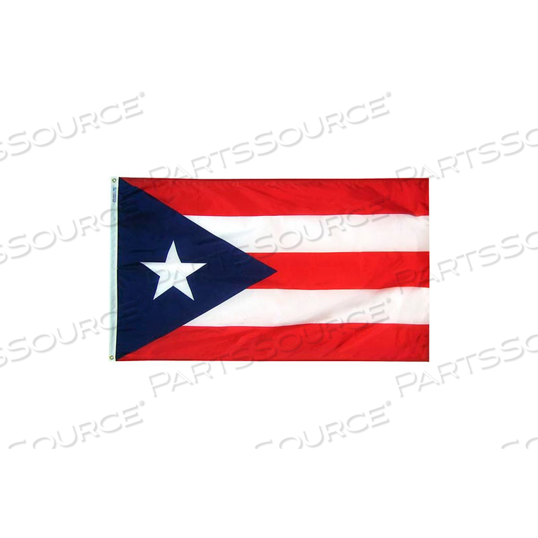 4X6 FT. 100% NYLON PUERTO RICO COUNTRY FLAG by Annin Flagmakers