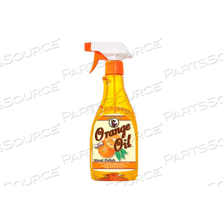 ORANGE OIL WOOD POLISH - TRIGGER SPRAY 16 OZ. BOTTLE 6/CASE by Howard Products, Inc