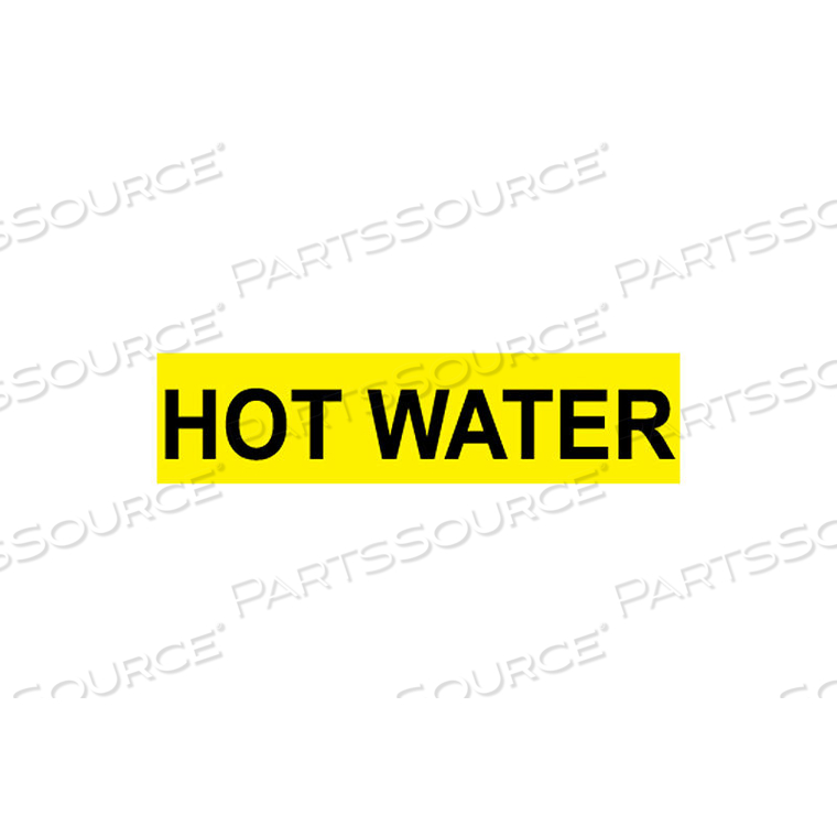 PRESSURE-SENSITIVE PIPE MARKER - HOT WATER, PACK OF 25 by National Marker Company PRESSURE-SENSITIVE PIPE MARKER - HOT WATER, PACK OF 25 by National Marker Company