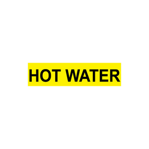 PRESSURE-SENSITIVE PIPE MARKER - HOT WATER, PACK OF 25 by National Marker Company PRESSURE-SENSITIVE PIPE MARKER - HOT WATER, PACK OF 25 by National Marker Company